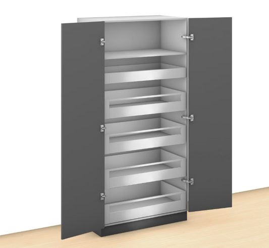 Blum Merivobox Space Tower kitset Two door Length 500-550mm ,5 × 70kg , Up to 601-1200W - Available in Silk White and Orion Grey