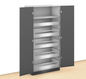 Blum Merivobox Space Tower kitset Two door Length 500-550mm ,5 × 70kg , Up to 601-1200W - Available in Silk White and Orion Grey