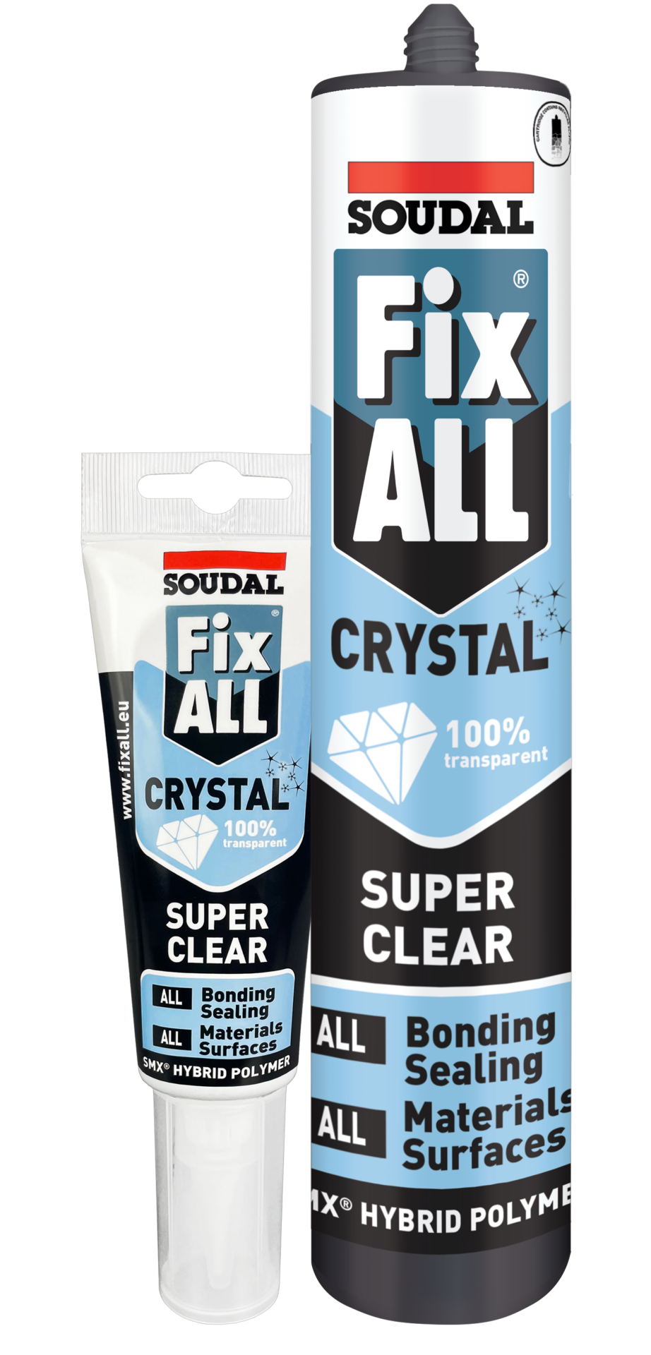 SOUDAL GORILLA FIXALL CRYSTAL SEALANT & ADHESIVE 125ML & 290ML CLEAR -  PRICED PER UNIT - MINIMUM ORDER QUANTITY 12 UNITS