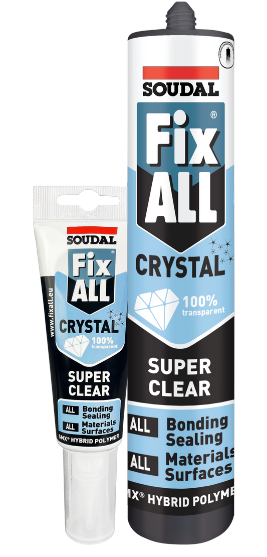 SOUDAL GORILLA FIXALL CRYSTAL SEALANT & ADHESIVE 125ML & 290ML CLEAR -  PRICED PER UNIT - MINIMUM ORDER QUANTITY 12 UNITS