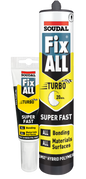 SOUDAL FIXALL TURBO FAST CURING ADHESIVE AND SEALANT TURBO 125ML & 290ML -  PRICED PER UNIT - MINIMUM ORDER QUANTITY 12 UNITS