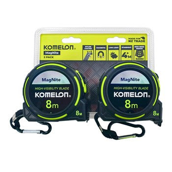 KOMELON 8MX32MM MAGNITE BLACK HI-VIS TAPE 2PACK