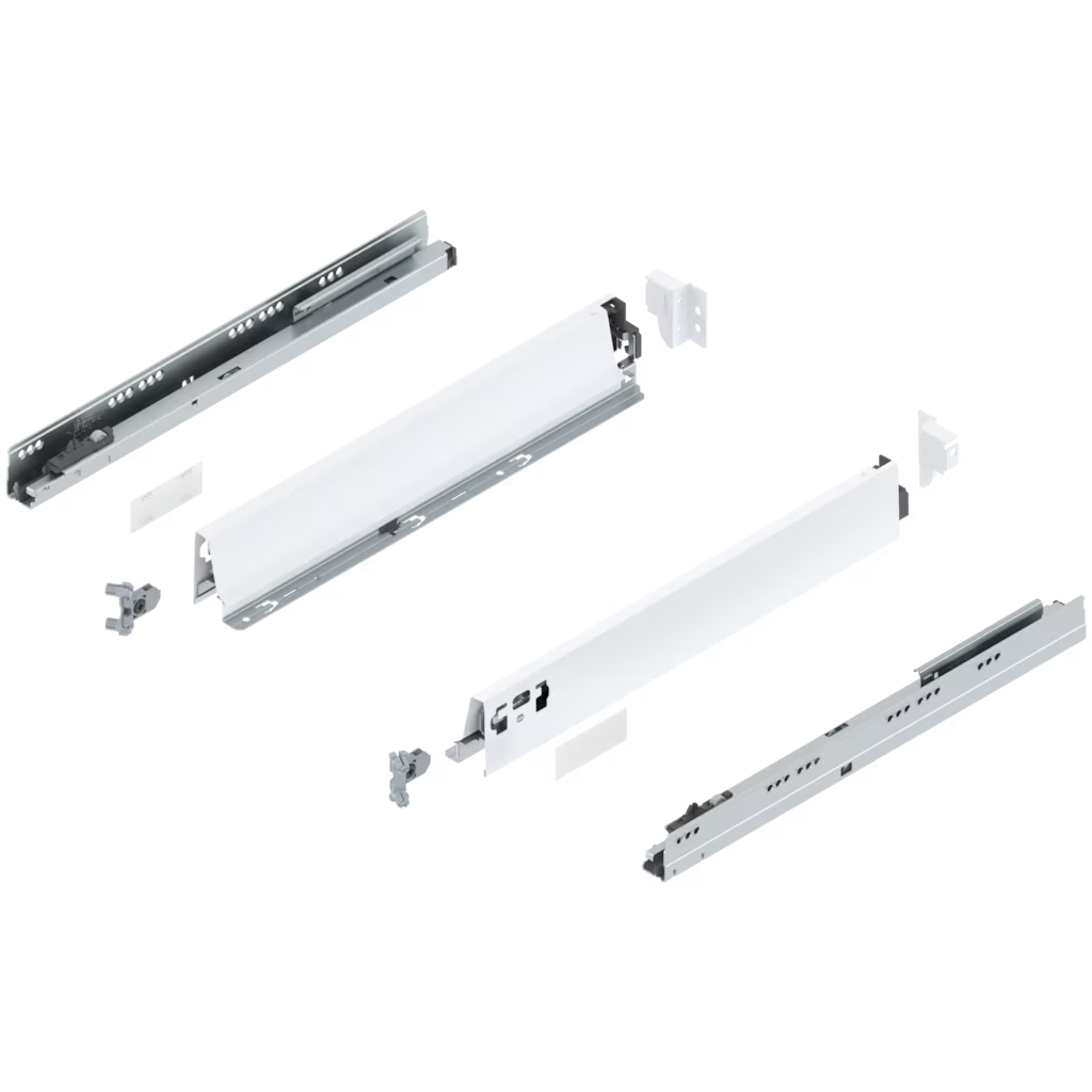 Blum Tandembox Antaro Kitset length 450mm X 82.5mm - 224mm (Height 5 Options ) 30KG Silk White