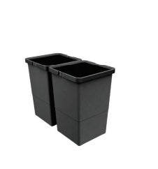Tanova Designer Series pull out soft close kitchen waste bin  300mm cabinet White and Charcoal