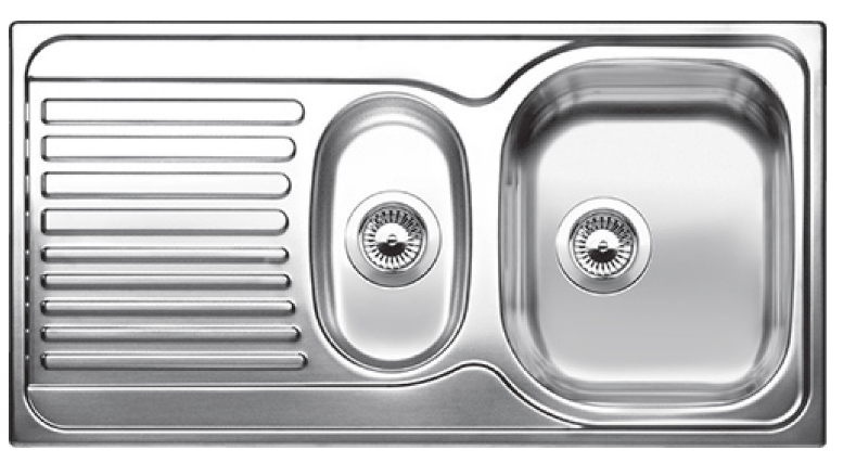 Blanco Germany Tipo 6 S & 6 XL - Basic Drainer Board Design, with 3.5" Basket Strainer , Blanco Stainless Range  Stainless steel