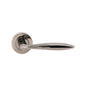 MILES NELSON DOOR HANDLES MILANO RANGE TIVOLI LEFT HAND  AND RIGHT HAND DUMMY SET 55MM ROUND ROSE (SINGLE) INCLUDES TAYLOR SPINDLE FINISH WITH SATIN NICKEL ,SATIN NICKEL HANG SELL,MIRRORED BLACK,SATIN GRAPHITE