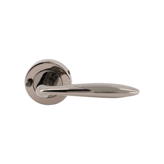 MILES NELSON DOOR HANDLES MILANO RANGE TIVOLI LEFT HAND  AND RIGHT HAND DUMMY SET 55MM ROUND ROSE (SINGLE) INCLUDES TAYLOR SPINDLE FINISH WITH SATIN NICKEL ,SATIN NICKEL HANG SELL,MIRRORED BLACK,SATIN GRAPHITE