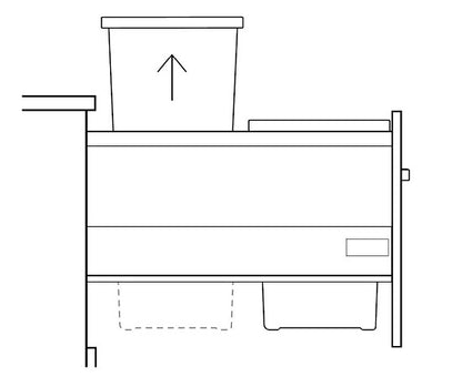 Tanova NZ Simplex Soft Close Kitchen Bin - 200mm ,300mm ,350mm and 400mm Cabinet Drawer Front Type - 1 x 50Litre ,2 x 6Litre ,2 x 8Litre ,2 x 10Litre ,2 x 12Litre ,2 x 15Litre ,2 x 18Litre ,2 x 24Litre & 3 x 8Litre Grey or White