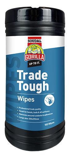 SOUDAL GORILLA TRADE TOUGH WIPES 100PK PRICED PER UNIT MINIMUM ORDER 12 UNITS