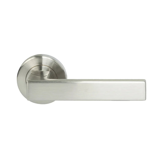 MILES NELSON DOOR HANDLES MILANO RANGE SATIN NICKEL FINISH VERONA STYLE 55MM ROUND ROSE FURNITURE ONLY / NO LATCH