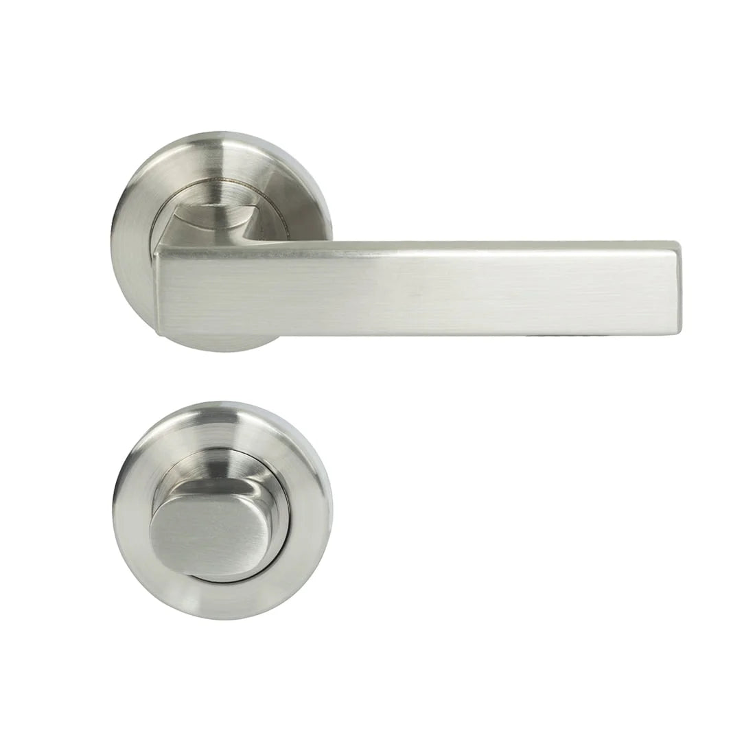 MILES NELSON DOOR HANDLES MILANO RANGE VERONA SEPARATE PRIVACY SET INCLUDES LATCH 55MM ROUND ROSE-SATIN NICKEL,MATT BLACK,SATIN GRAPHITE