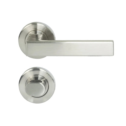 MILES NELSON DOOR HANDLES MILANO RANGE VERONA SEPARATE PRIVACY SET INCLUDES LATCH 55MM ROUND ROSE-SATIN NICKEL,MATT BLACK,SATIN GRAPHITE