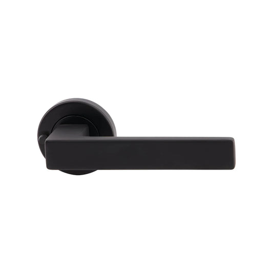 MILES NELSON DOOR HANDLES MILANO RANGE VERONA INTERGRATED PRIVACY SET  INCLUDES LATCH 55MM ROUND ROSE-SATIN NICKEL,MATT BLACK,SATIN GRAPHITE