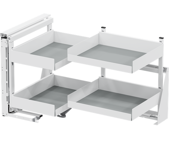 Tanova Vauth Sagel COR Fold - Essentio Style - 800mm & 900mm Cabinet - Left Hand and Right Hand - 4 Baskets -  White, Lava Grey