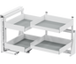 Tanova Vauth Sagel COR Fold - Essentio Style - 800mm & 900mm Cabinet - Left Hand and Right Hand - 4 Baskets -  White, Lava Grey