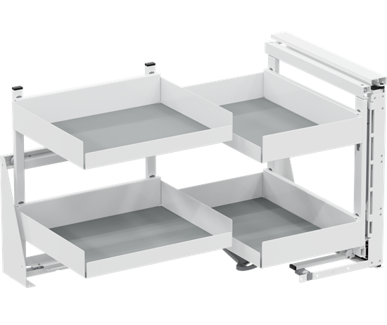 Tanova Vauth Sagel COR Fold - Essentio Style - 800mm & 900mm Cabinet - Left Hand and Right Hand - 4 Baskets -  White, Lava Grey