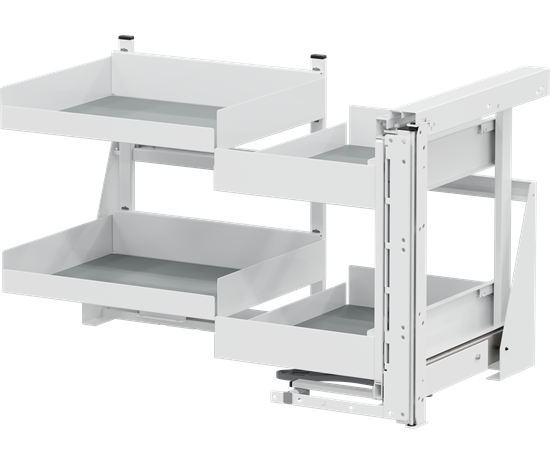 Tanova Vauth Sagel COR Fold - Essentio Style - 800mm & 900mm Cabinet - Left Hand and Right Hand - 4 Baskets -  White, Lava Grey