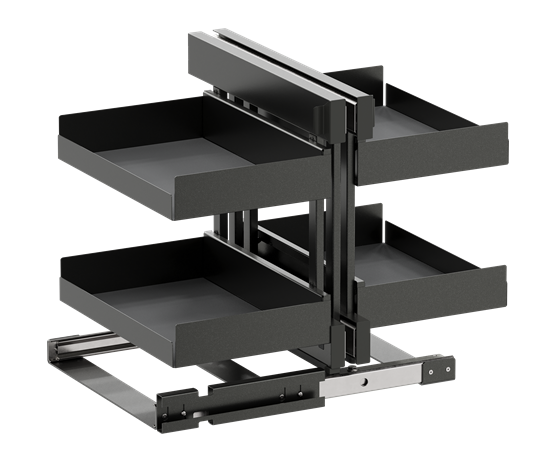 Tanova Vauth Sagel COR Flex- Essentio Style - 900mm Cabinet -  4 Baskets - Lava Grey
