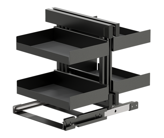 Tanova Vauth Sagel COR Flex- Essentio Style - 900mm Cabinet -  4 Baskets - Lava Grey