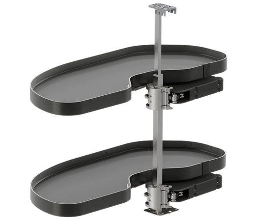 Tanova Vauth Sagel VS COR Spin 71 Revolving Corner Unit Mechanism for Retractable Doors - Unero Style - Cabinet 900mm - Lava Grey