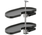 Tanova Vauth Sagel VS COR Spin 71 Revolving Corner Unit Mechanism for Retractable Doors - Unero Style - Cabinet 900mm - Lava Grey
