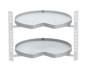 Tanova Vauth Sagel VS COR Wheel Pro - Unero Style - 800mm,900mm Cabinet - 2 x 3/4 Shelf  White and Lava Grey