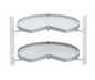 Tanova Vauth Sagel VS COR Wheel Pro - Unero Style - 800mm,900mm Cabinet - 2 x 3/4 Shelf  White and Lava Grey