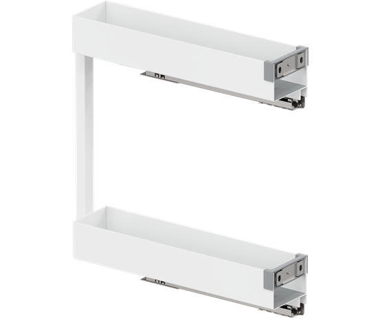 Tanova Vauth Sagel VS SUB Rack Under Bench Pull Out - Essentio Style - Cabinet 150mm,200mm and 300mm- 2 Baskets - White and Lava Grey