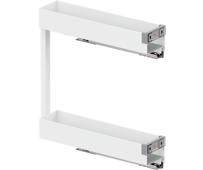 Tanova Vauth Sagel VS SUB Rack Under Bench Pull Out - Essentio Style - Cabinet 150mm,200mm and 300mm- 2 Baskets - White and Lava Grey