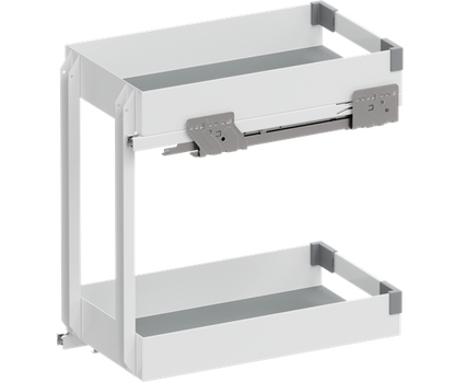 Tanova Vauth Sagel VS SUB Rack Under Bench Pull Out - Essentio Style - Cabinet 150mm,200mm and 300mm- 2 Baskets - White and Lava Grey
