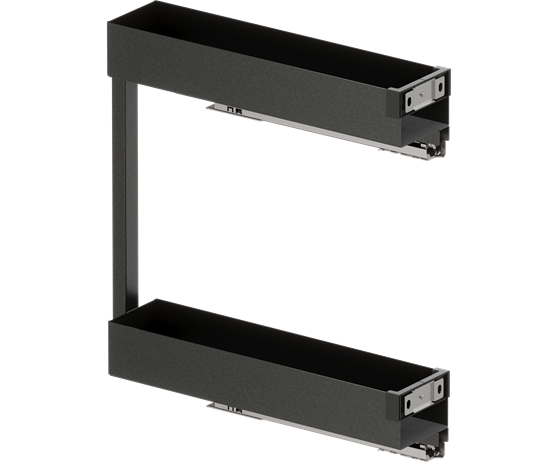 Tanova Vauth Sagel VS SUB Rack Under Bench Pull Out - Essentio Style - Cabinet 150mm,200mm and 300mm- 2 Baskets - White and Lava Grey