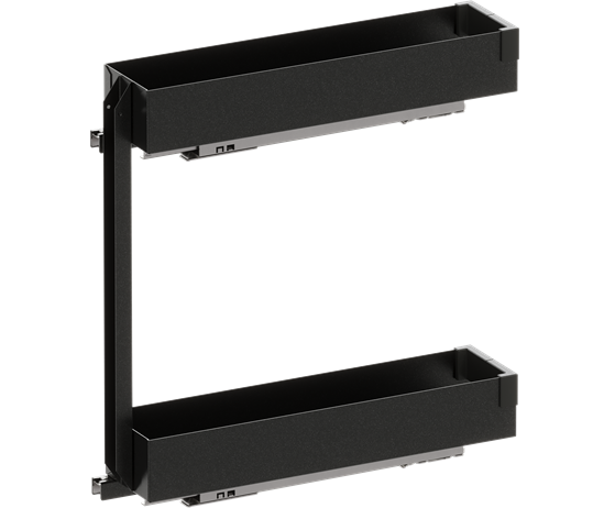 Tanova Vauth Sagel VS SUB Rack Under Bench Pull Out - Essentio Style - Cabinet 150mm,200mm and 300mm- 2 Baskets - White and Lava Grey