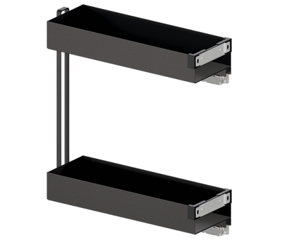 Tanova Vauth Sagel VS SUB Rack Under Bench Pull Out - Essentio Style - Cabinet 150mm,200mm and 300mm- 2 Baskets - White and Lava Grey