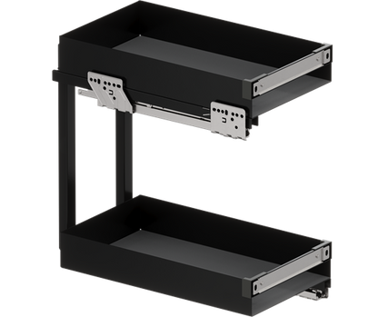 Tanova Vauth Sagel VS SUB Rack Under Bench Pull Out - Essentio Style - Cabinet 150mm,200mm and 300mm- 2 Baskets - White and Lava Grey
