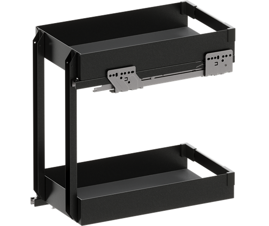 Tanova Vauth Sagel VS SUB Rack Under Bench Pull Out - Essentio Style - Cabinet 150mm,200mm and 300mm- 2 Baskets - White and Lava Grey