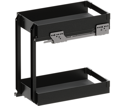 Tanova Vauth Sagel VS SUB Rack Under Bench Pull Out - Essentio Style - Cabinet 150mm,200mm and 300mm- 2 Baskets - White and Lava Grey