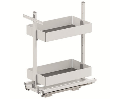 Tanova Vauth Sagel VS Larder Under Bench Pull Out - Essentio Style - Cabinet 300mm and 400mm - 2 Baskets - White and Lava Grey