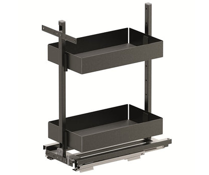 Tanova Vauth Sagel VS Larder Under Bench Pull Out - Essentio Style - Cabinet 300mm and 400mm - 2 Baskets - White and Lava Grey