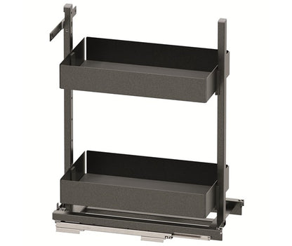 Tanova Vauth Sagel VS Larder Under Bench Pull Out - Essentio Style - Cabinet 300mm and 400mm - 2 Baskets - White and Lava Grey