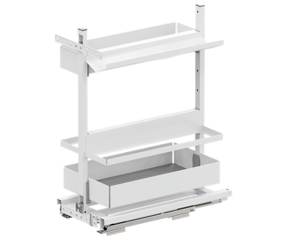 Tanova Vauth Sagel VS SUB  Larder Flex Cook,Clean,Spice - Cooking Ingredient, Cleaning Supply & Equipment Pull Out - Essentio  Style - Cabinet 300mm -White and Lava Grey