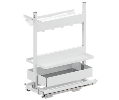 Tanova Vauth Sagel VS SUB  Larder Flex Cook,Clean,Spice - Cooking Ingredient, Cleaning Supply & Equipment Pull Out - Essentio  Style - Cabinet 300mm -White and Lava Grey