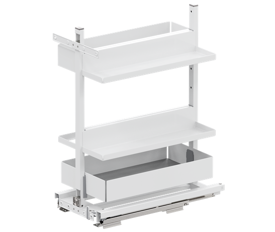 Tanova Vauth Sagel VS SUB  Larder Flex Cook,Clean,Spice - Cooking Ingredient, Cleaning Supply & Equipment Pull Out - Essentio  Style - Cabinet 300mm -White and Lava Grey