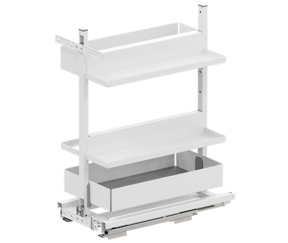 Tanova Vauth Sagel VS SUB  Larder Flex Cook,Clean,Spice - Cooking Ingredient, Cleaning Supply & Equipment Pull Out - Essentio  Style - Cabinet 300mm -White and Lava Grey