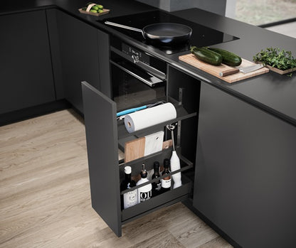 Tanova Vauth Sagel VS SUB  Larder Flex Cook,Clean,Spice - Cooking Ingredient, Cleaning Supply & Equipment Pull Out - Essentio  Style - Cabinet 300mm -White and Lava Grey
