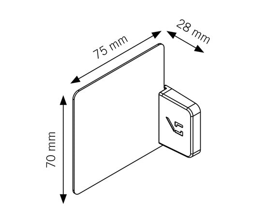 Tanova Vauth Sagel ADD Separator - No Scratch Magnetic Divider for Essentio Storage Range - White and Lava Grey