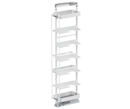 Tanova Vauth Sagel TAL Larder Flex Iron Pull Out Ironing Storage Essentio Style - Height 1900-2140mm - Cabinet 300mm - White and Lava Grey