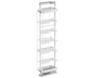 Tanova Vauth Sagel TAL Larder Flex Iron Pull Out Ironing Storage Essentio Style - Height 1900-2140mm - Cabinet 300mm - White and Lava Grey