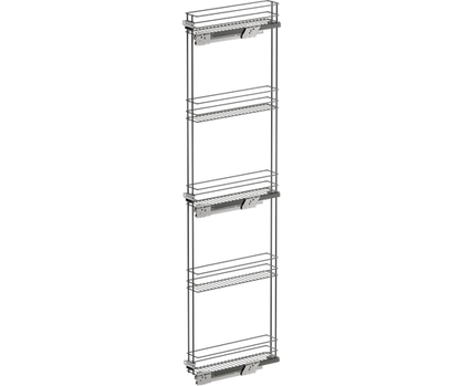 Tanova Vauth Sagel TAL Rack Tall Pull Out Wiro Style - Height 1750mm - Cabinet 150mm - 5 Baskets  and 16 Bottles- Lava Grey