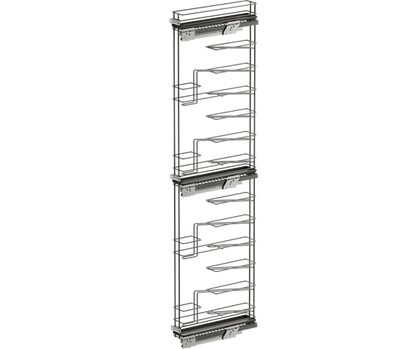 Tanova Vauth Sagel TAL Rack Tall Pull Out Wiro Style - Height 1750mm - Cabinet 150mm - 5 Baskets  and 16 Bottles- Lava Grey