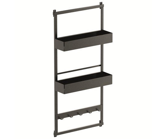 Tanova Vauth Sagel Gate Rack Hanging Storage - Depot 2,3 & Gate Flex Hanging Storage Free 2, Hook 3, Cook 3- Essentio Style - White, Lava Grey